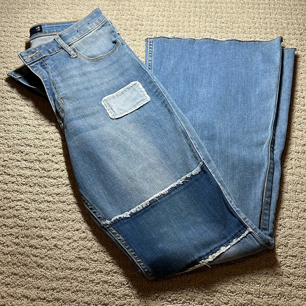 hollister high rise flare jeans